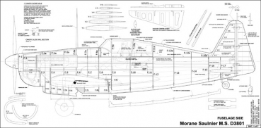 Morane Saulnier D.3801 Bauplan